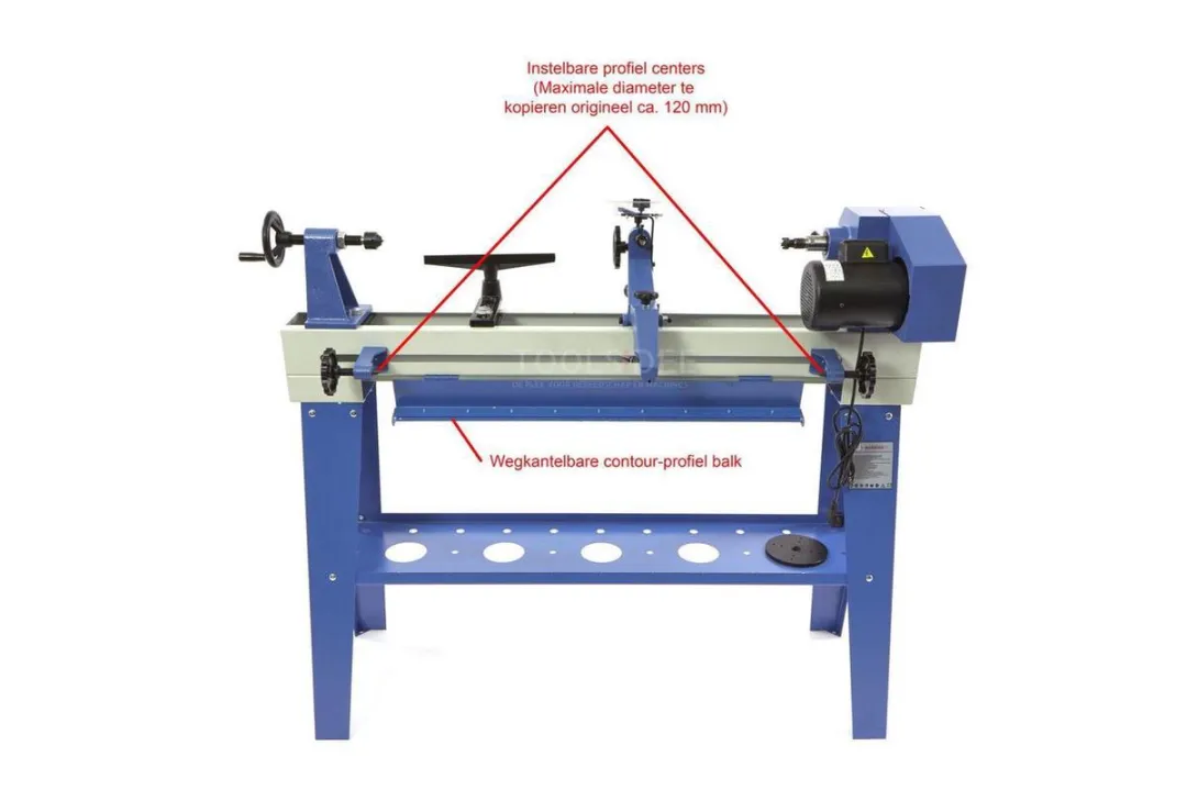 HBM 1100 Variabele Houtdraaibank met Kopieerinrichting