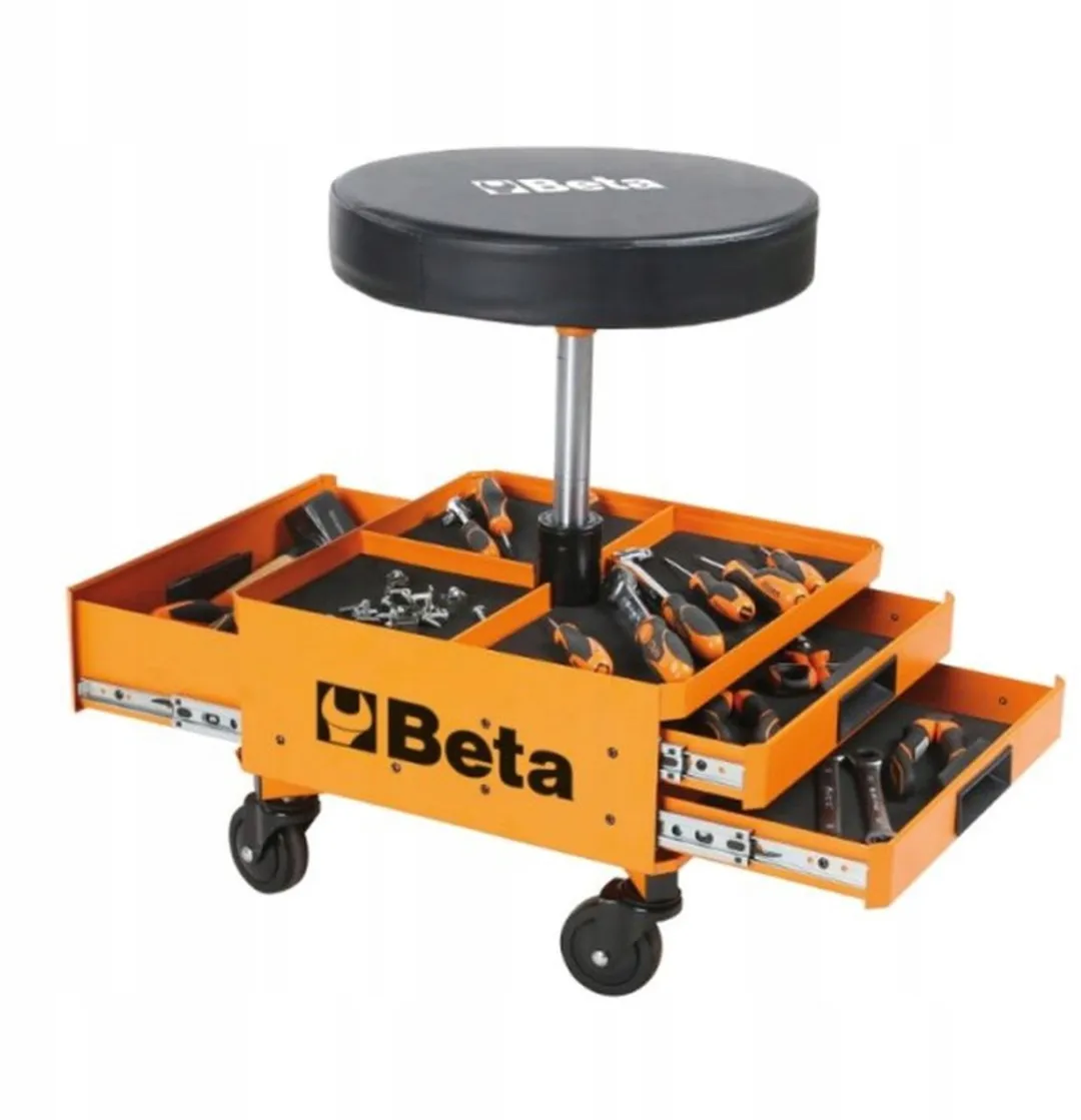 Beta Werkplaatstoilet 2251N - 3 Lades - Zwart/Oranje