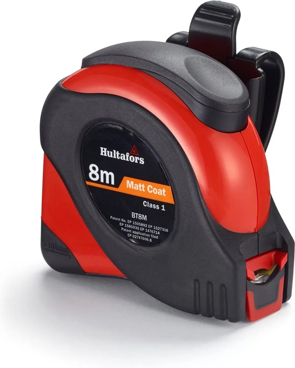 Hultafors BT 8M Rolmaat 8m x 25mm - Geel/Zwart/Rood