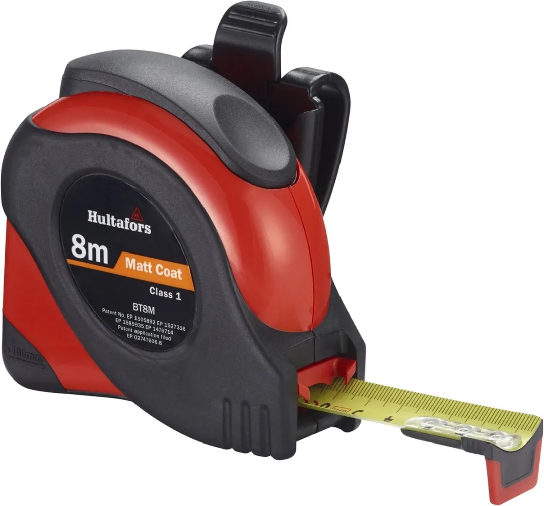 Hultafors BT 8M Rolmaat 8m x 25mm - Geel/Zwart/Rood - afbeelding 6 van 6