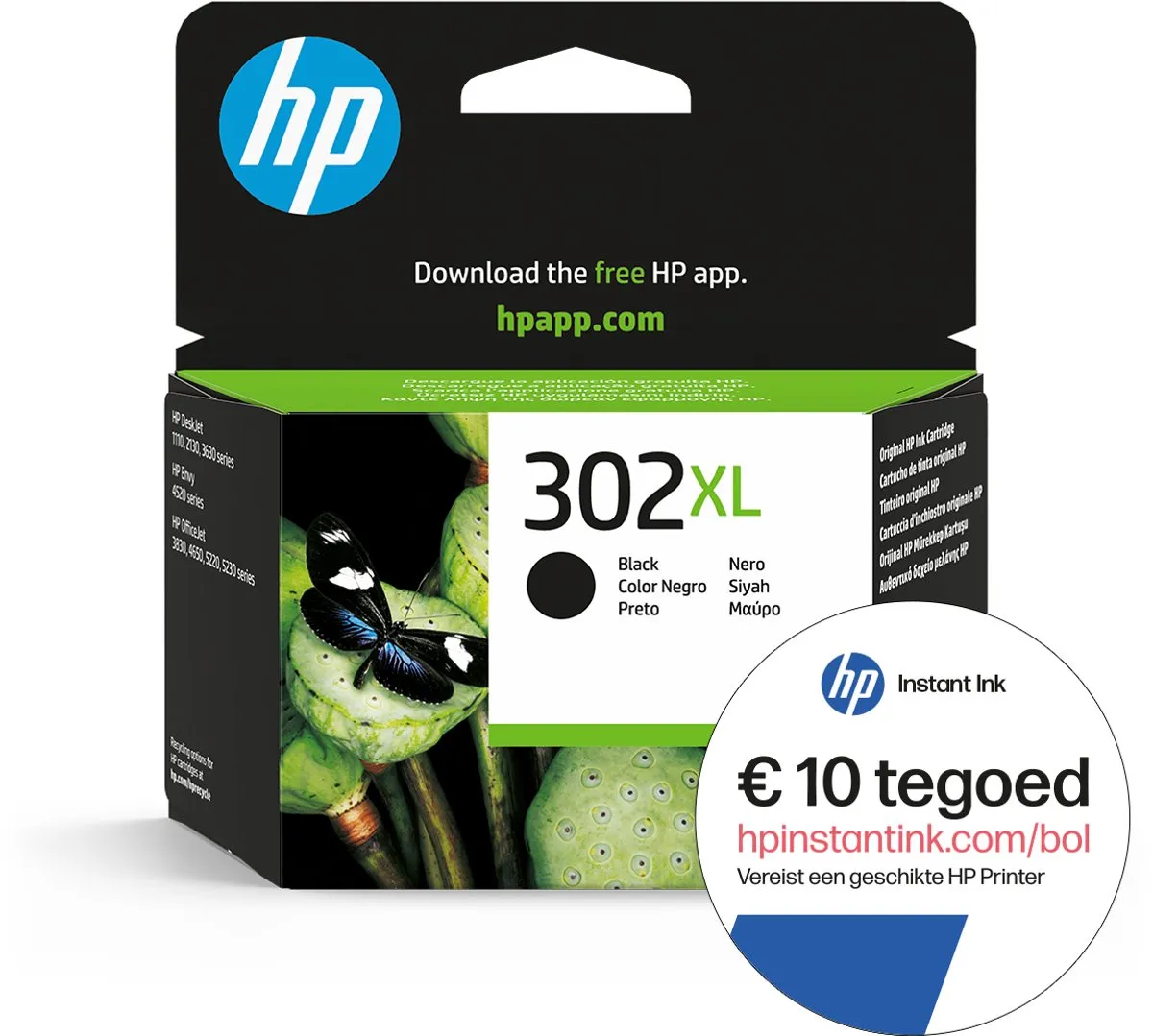 HP 302XL F6U68AE Inktcartridge