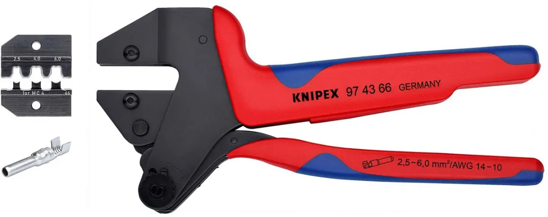 Knipex 97 43 66 Krimptang - 0,5-6 mm² - Rood/Blauw