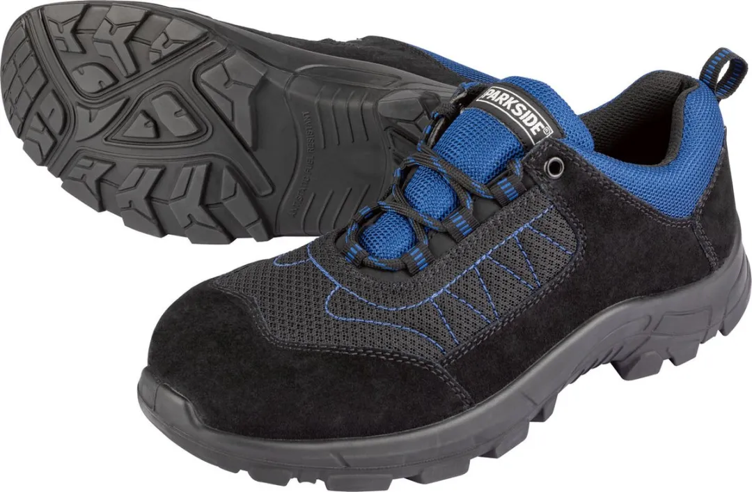 Parkside Leren Veiligheidsschoenen S3 45 - Zwart/Blauw