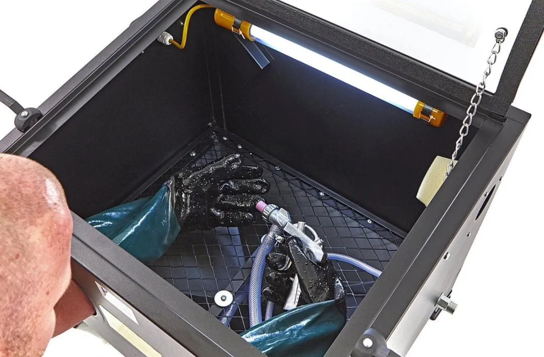 HBM SBC 90 Straalcabine - 8 Accessoires - Zwart