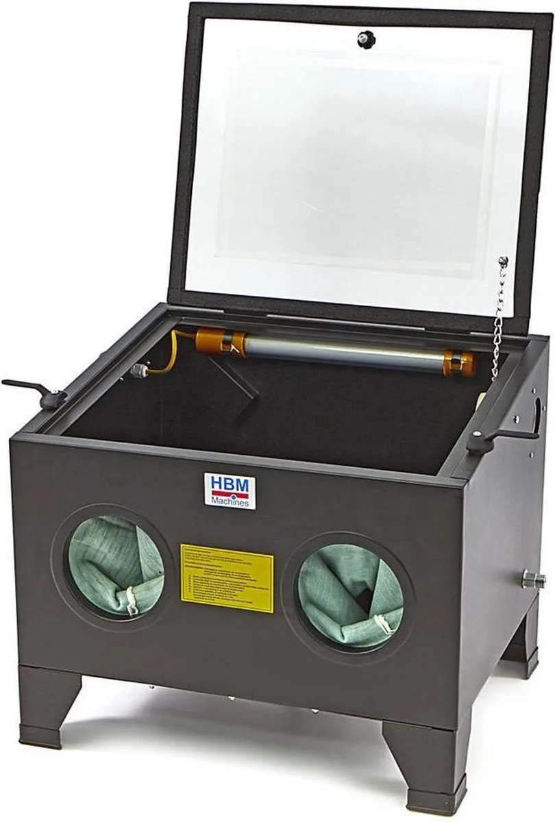 HBM SBC 90 Straalcabine - 8 Accessoires - Zwart
