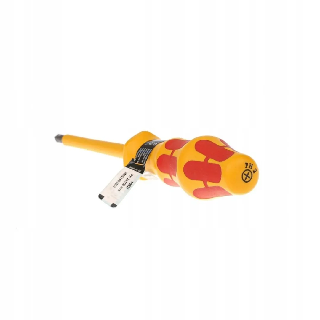 Wera Kraftform VDE PH2x100 Schroevendraaier - 1 Stuk - Geel/Rood