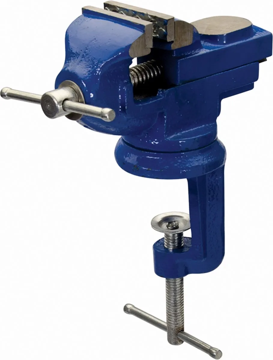 Silverline Tafelbankschroef 50mm - Draaibaar IJzeren Aambeeld