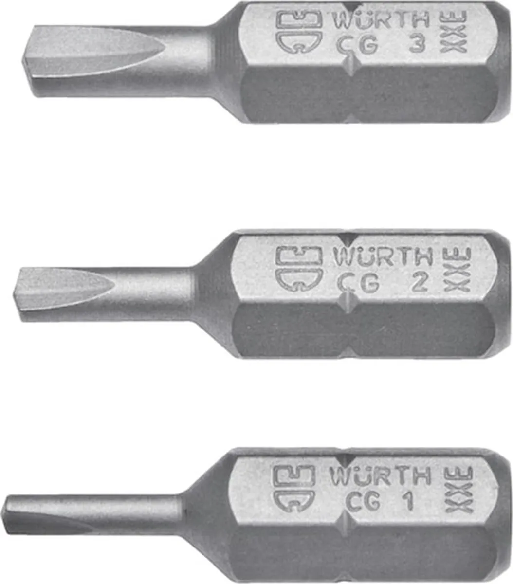 Würth Clutch-bits Assortiment 3-delig BITBOX-VEILIGHEIDBIT-CLUTCH-3DLG