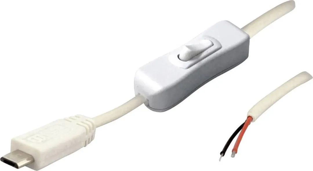 Tru Components USB-kabel met schakelaar TC-2509037