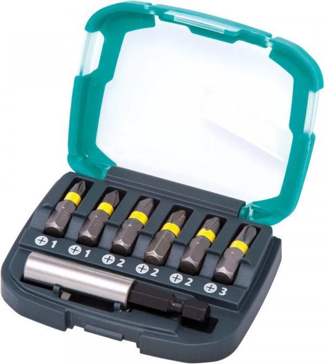 Wolfcraft Bit-box Kruiskop PH 1-3 - 7-delig - 2976000