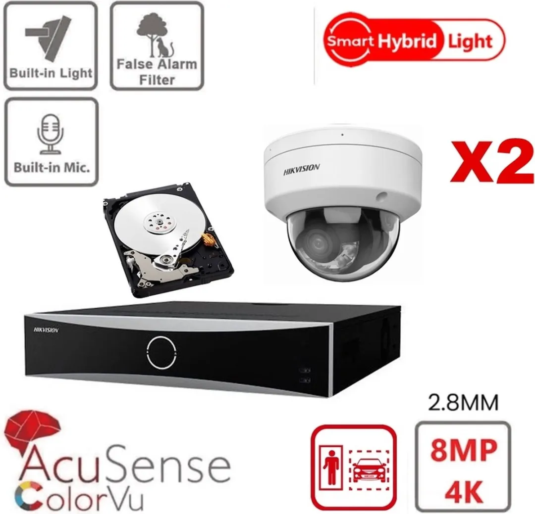 Hikvision Acusense NXI KIT8MP Camera Kit 4K