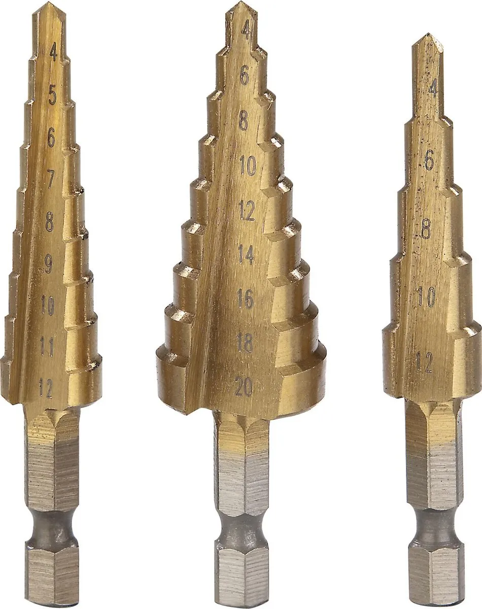 Westfalia Titanium Trap- en Freesboren Set 7-delig