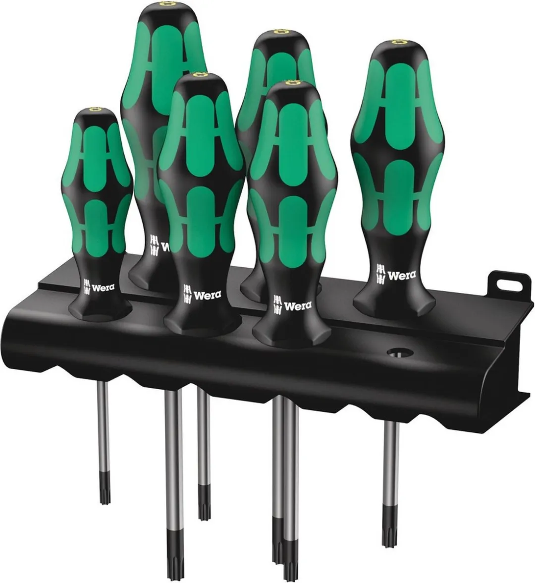 Wera 367/6 TORX Kraftform Plus Schroevendraaierset - T10/T15/T20/T25/T30/T40