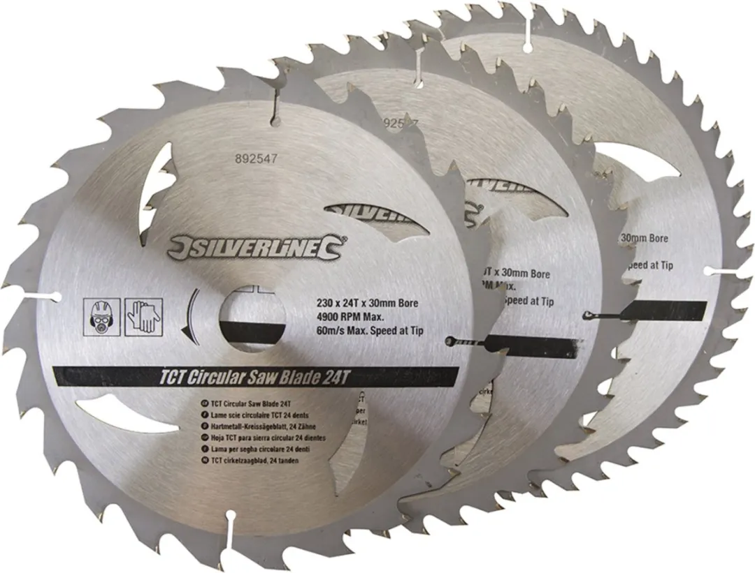 Silverline Cirkelzaagbladenset 230mm