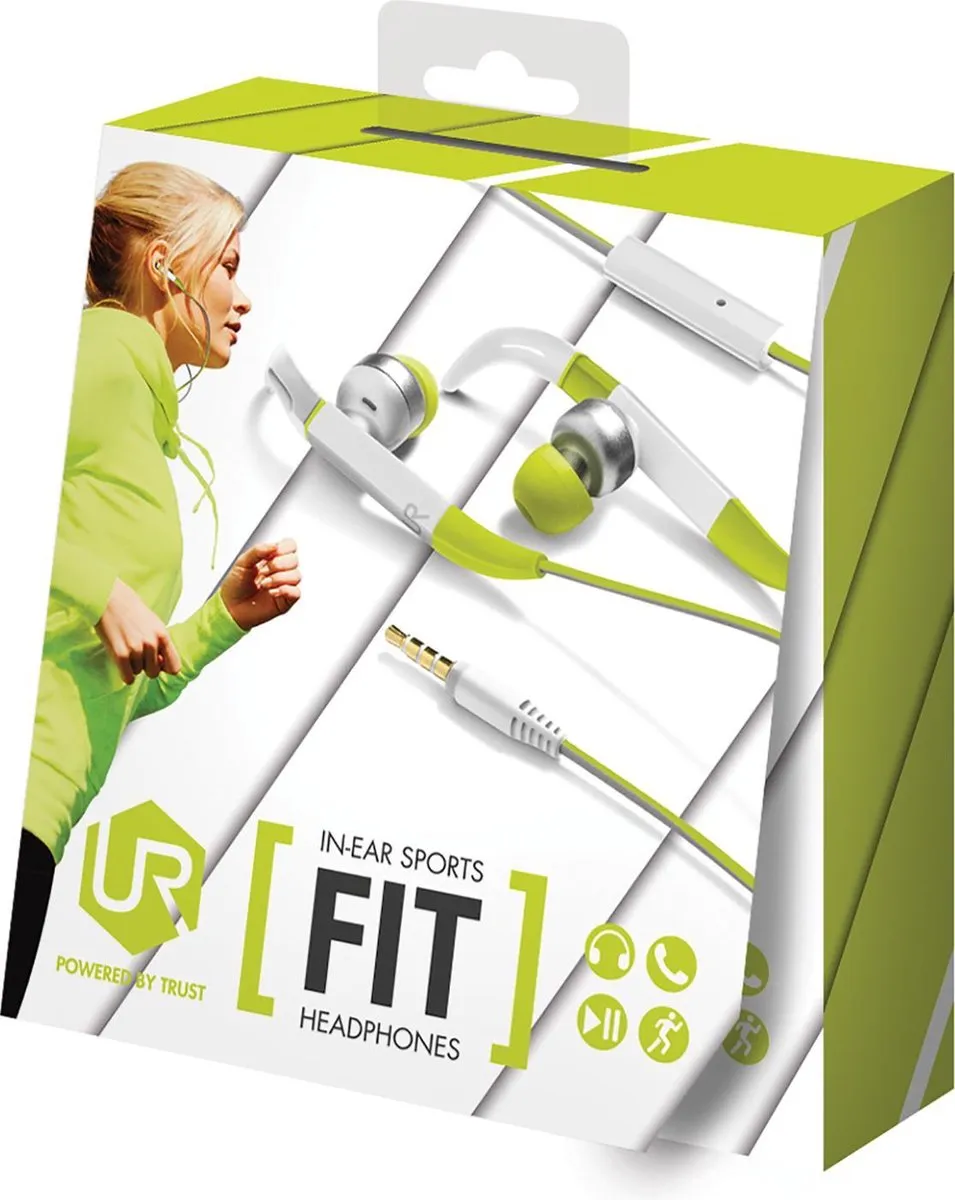 Trust Urban Fit 20320 In-ear Sport Oordopjes - Groen