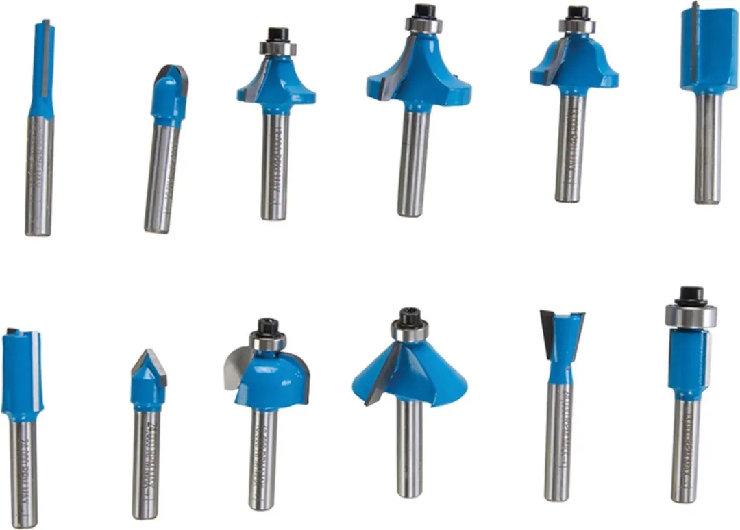 Silverline 12-delige TCT Freesbitset - Gehard staal