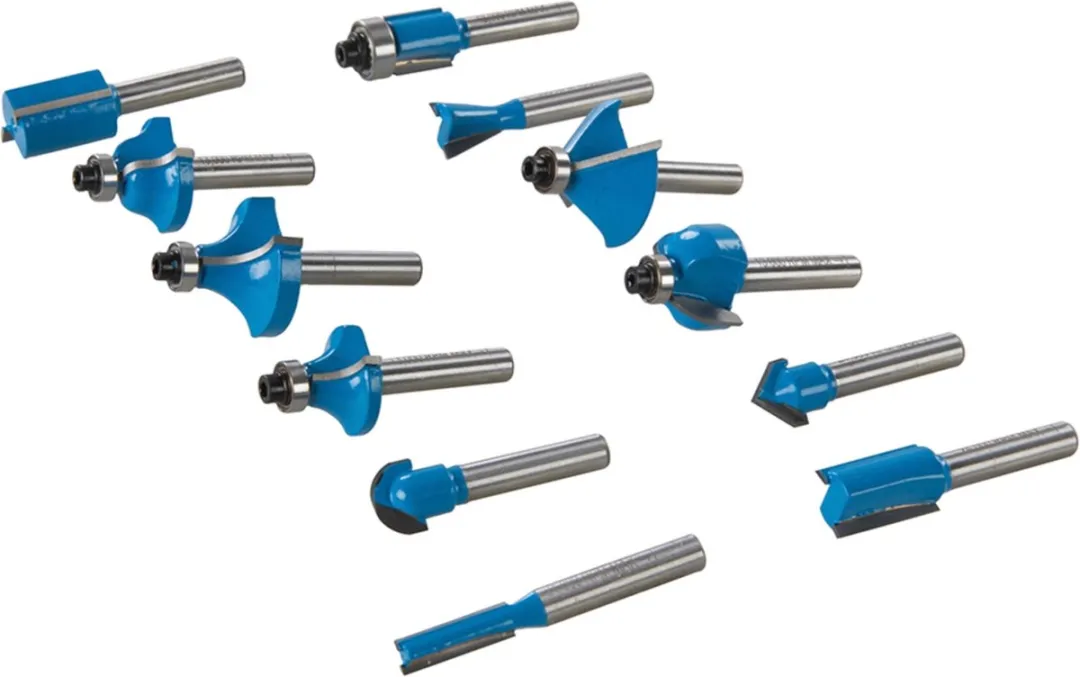 Silverline 12-delige TCT Freesbitset - Gehard staal