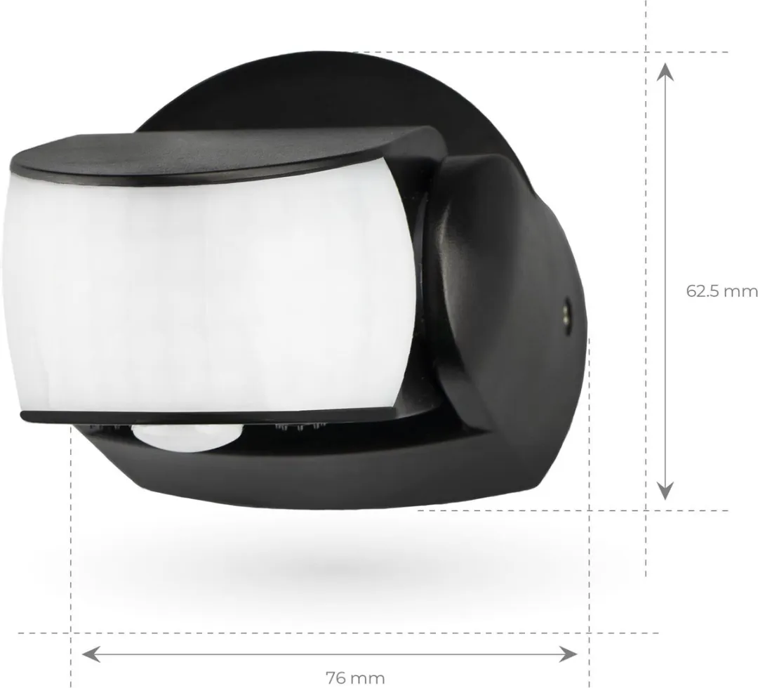Ledvion Bewegingsmelder LV10033 Opbouw - Zwart
