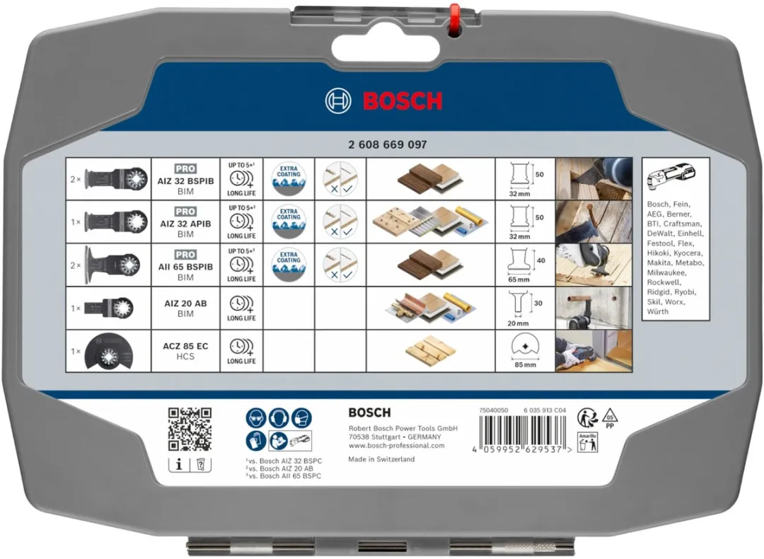 Bosch Professional Starlock Multitool Houtset 7-delig 2608669097