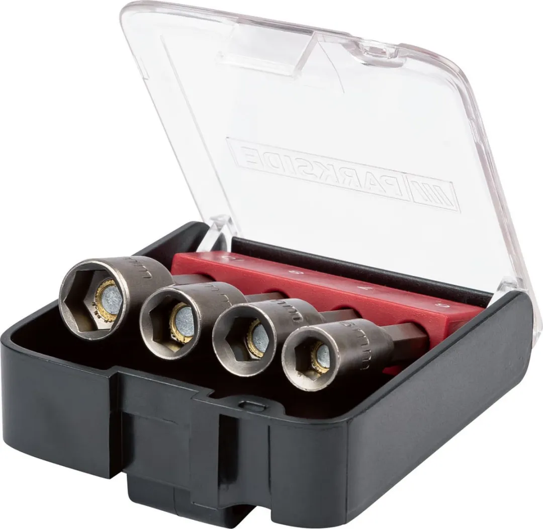 Parkside Magnetische Dopsleutelset 4-delig 6-10mm - Zilver