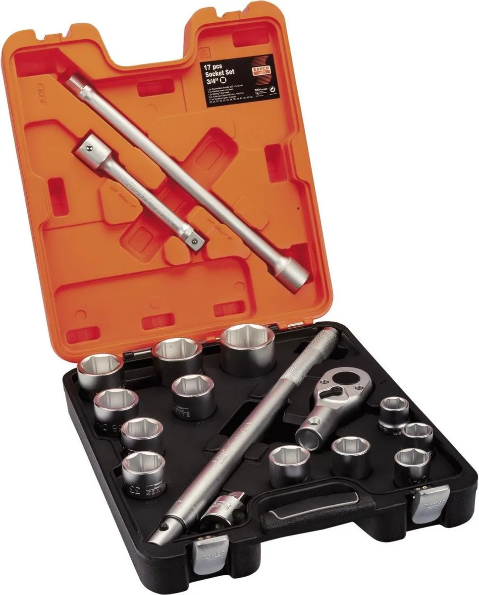 Bahco SLX 17 Dopsleutelset 17-delig - Metrisch 22-50mm
