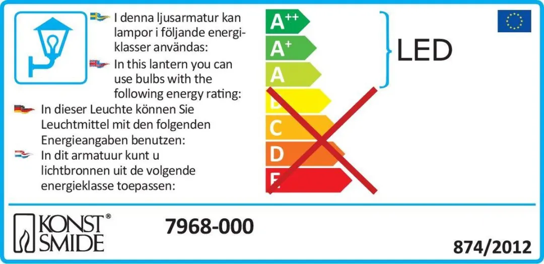 Konstsmide Sweden ® - Premium Smart Floodlight - Wandlamp met sensor