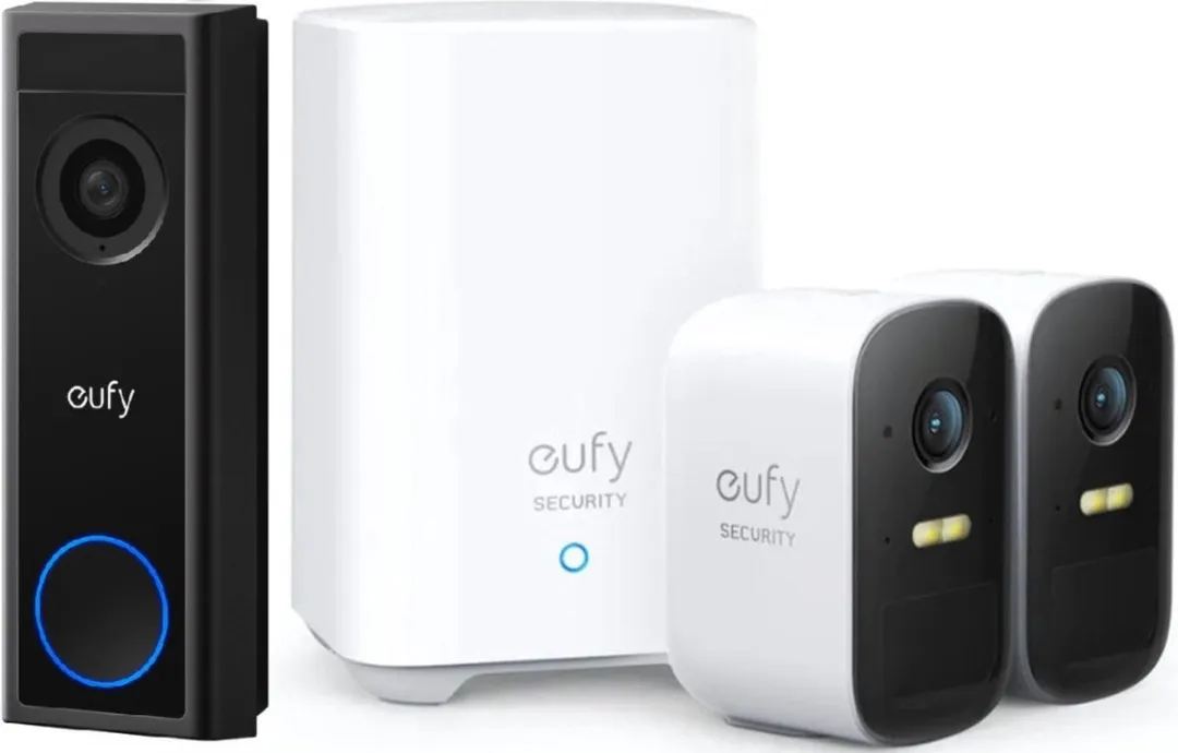 Eufy 2K Video Deurbel + 2C Beveiligingsset Wit