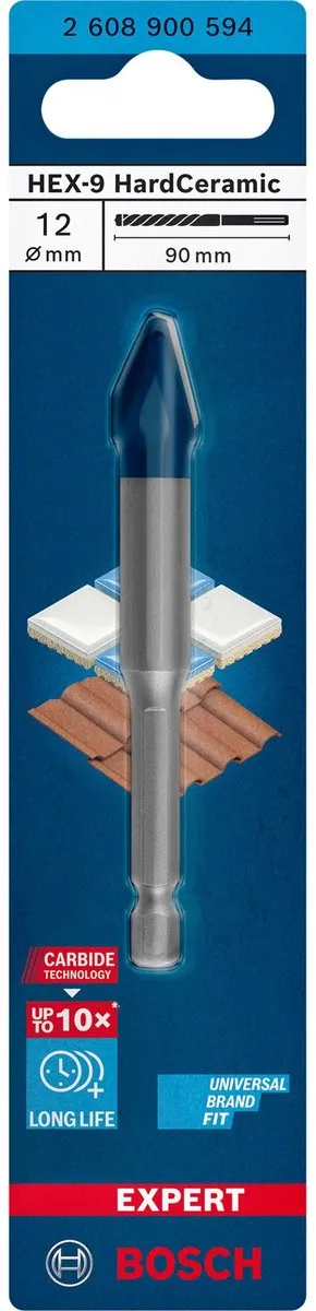 Bosch Professional HEX-9 HardCeramic Tegelboor 12x90mm
