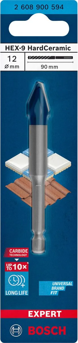 Bosch Professional HEX-9 HardCeramic Tegelboor 12x90mm