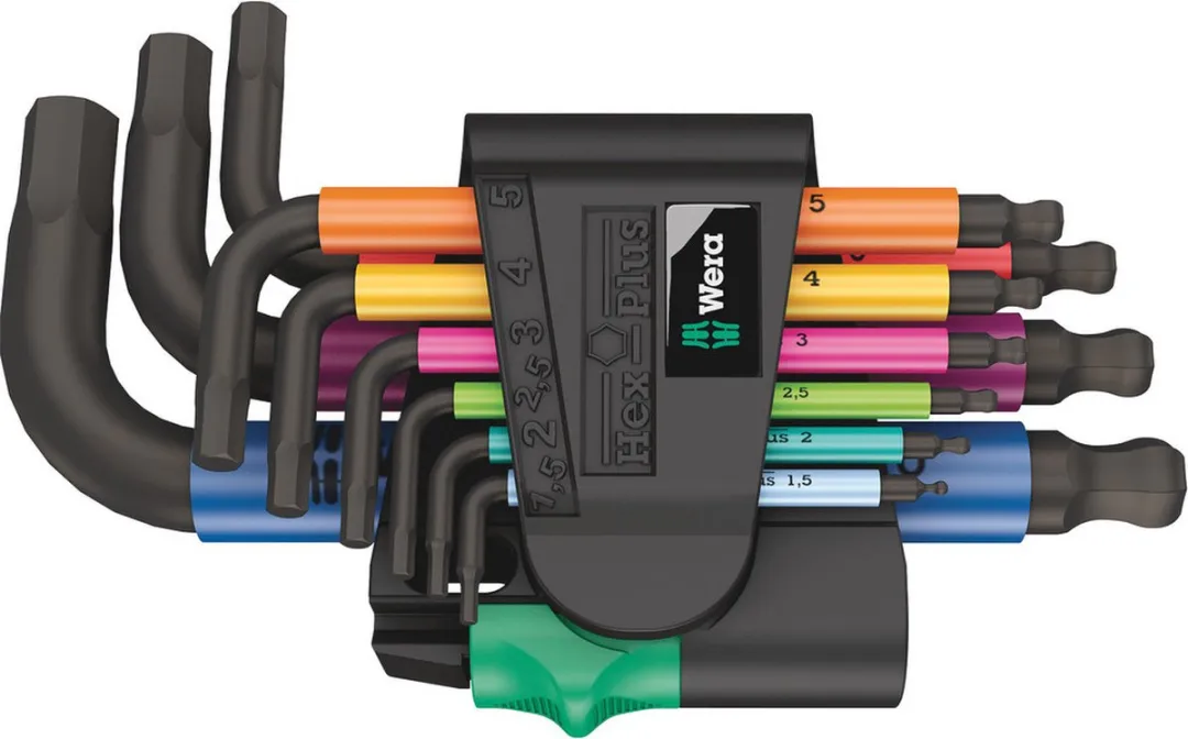 Wera 05133164001 950/9 Hex-Plus Stiftsleutelset - 20 Stuks - Multicolor