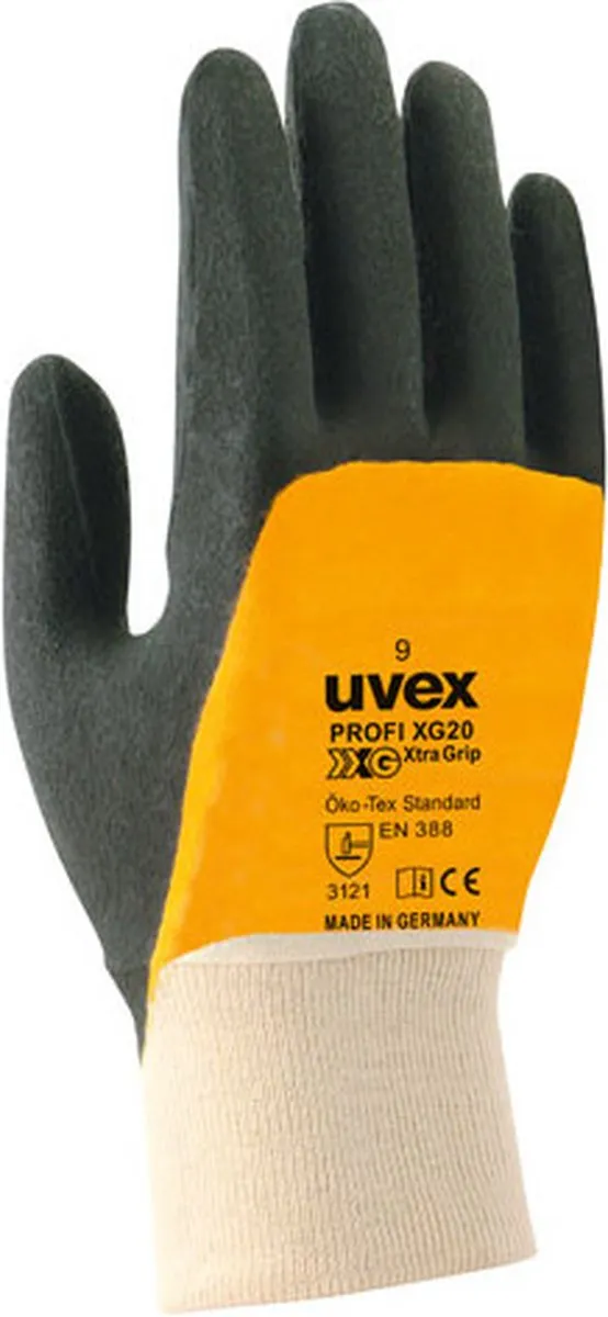 Uvex PROFI ERGO XG Handschoen - Maat 9 (L) - Oranje/Zwart
