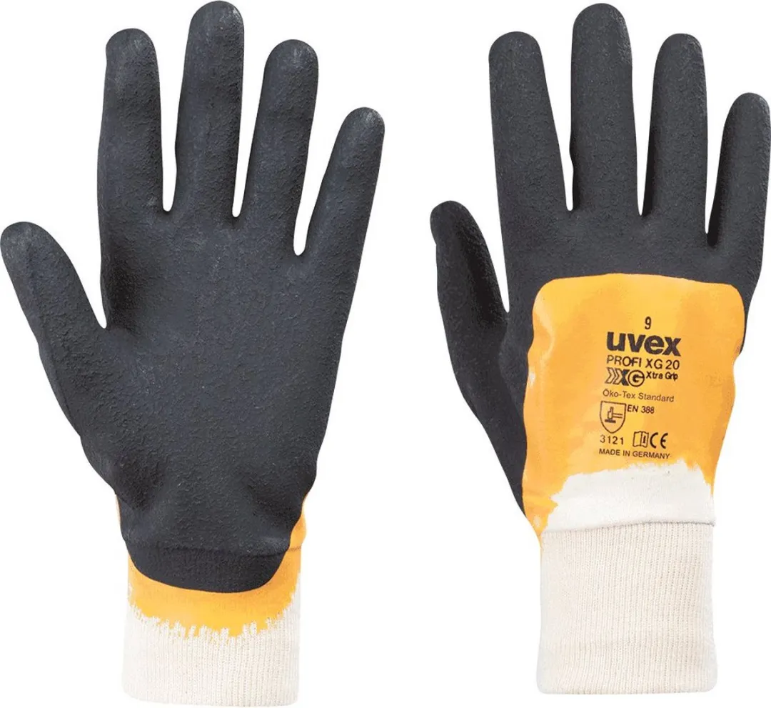 Uvex PROFI ERGO XG Handschoen - Maat 9 (L) - Oranje/Zwart