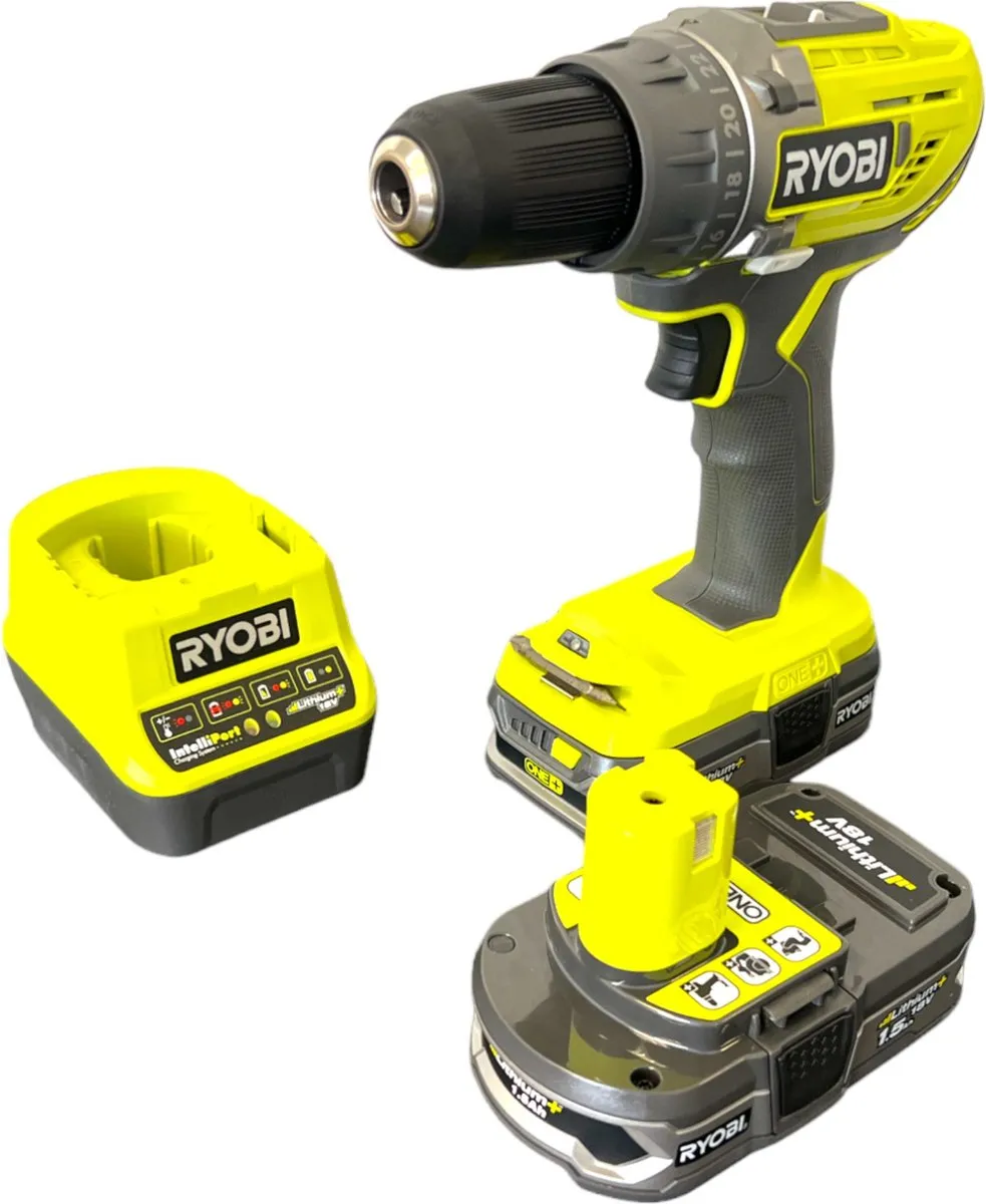 Ryobi R18DD3-215S Accuboormachine - 2x 1,5Ah Accu - Oplader