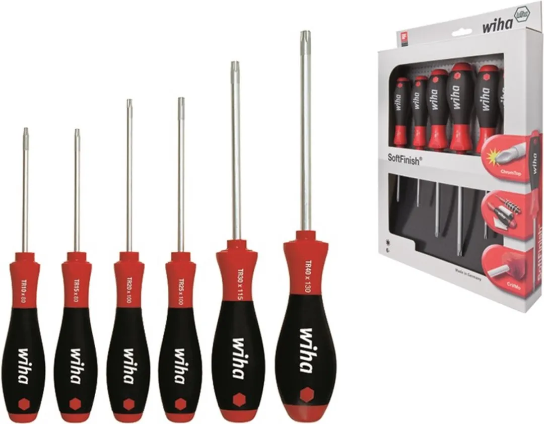 Wiha SoftFinish TORX Tamper Resistant Schroevendraaierset 6-delig T