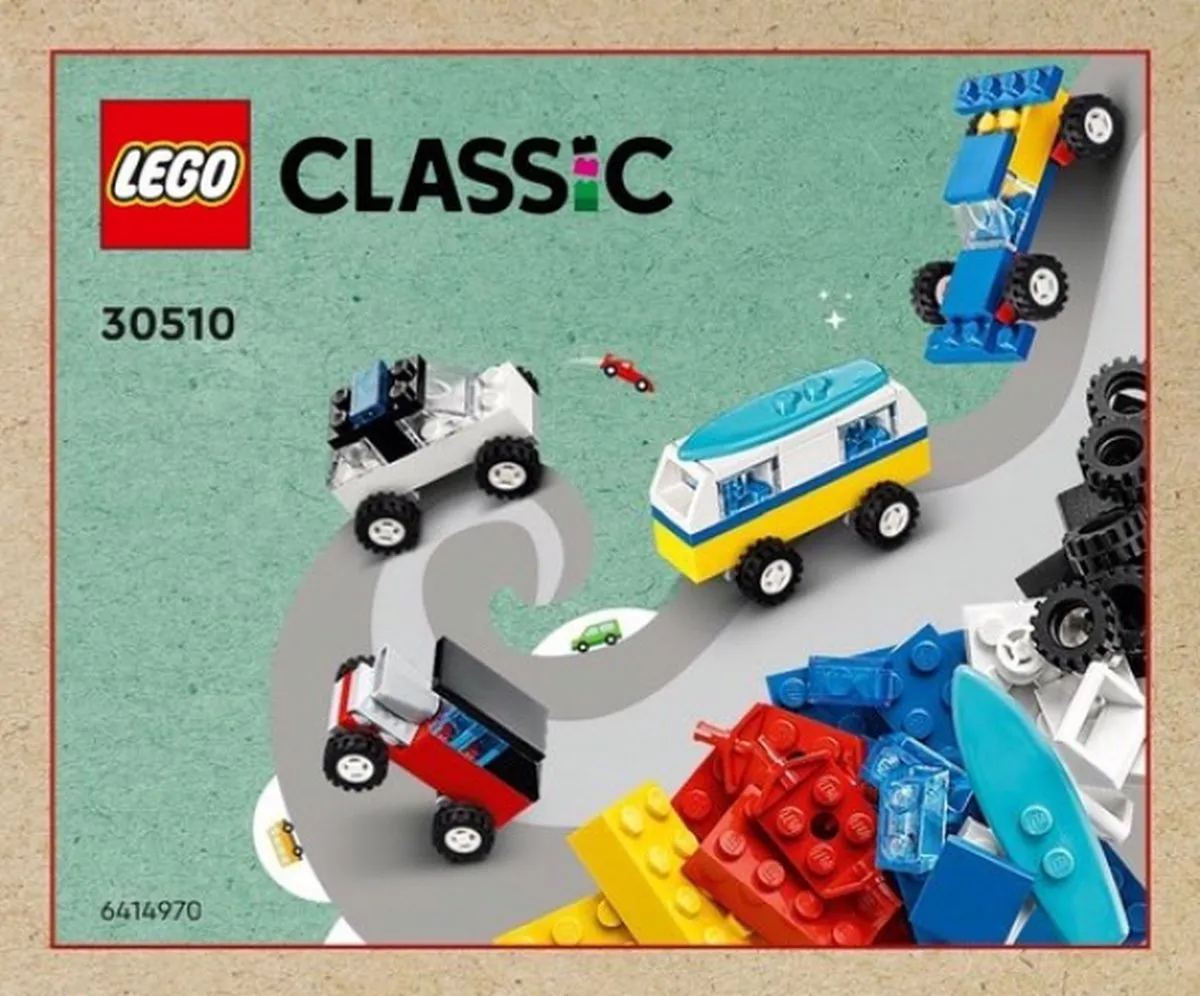 LEGO Classic Polybag 30510 Auto's - 12 Stukken - Multicolor