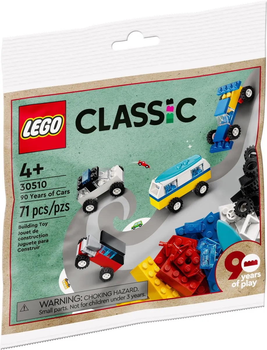 LEGO Classic Polybag 30510 Auto's - 12 Stukken - Multicolor