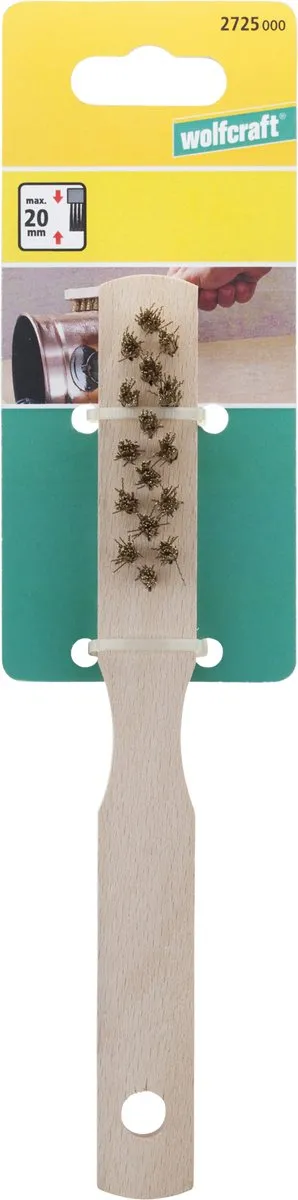Wolfcraft Messingdraadborstel 2725000 - Houten uitvoering