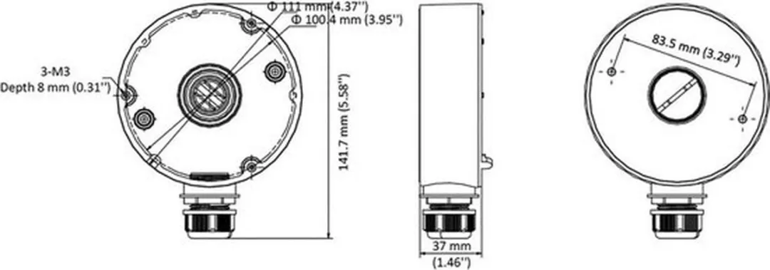 Hikvision DS-1280ZJ-DM18 Montagebox - Wit