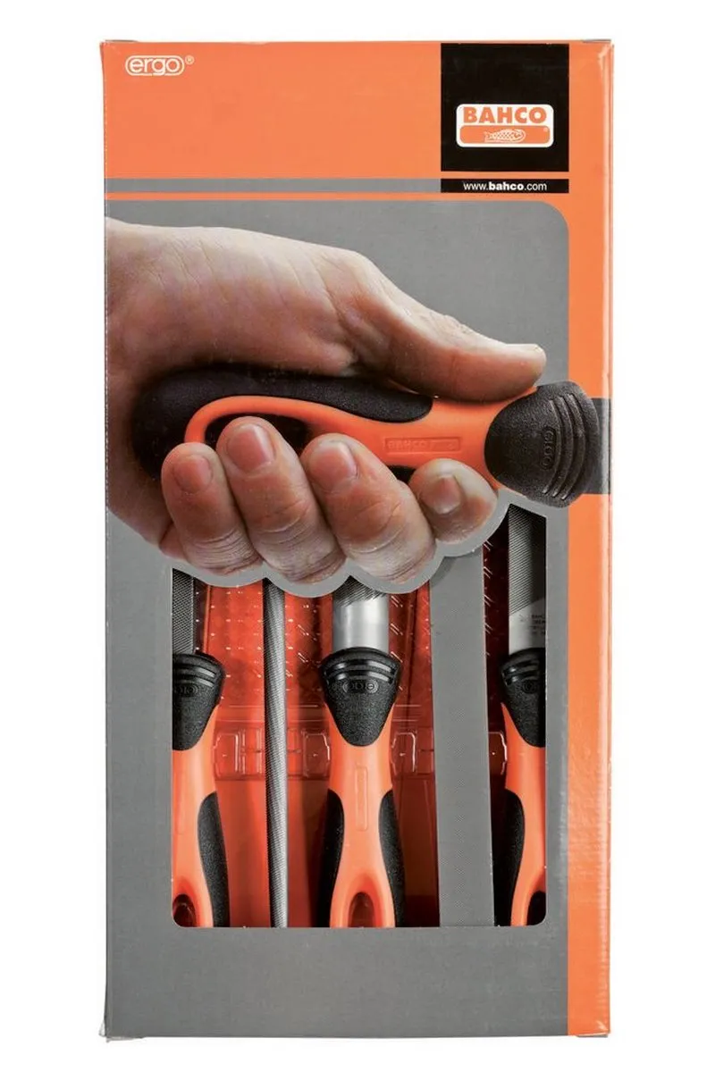 Bahco 1-478 Vijlenset - 5-delig - Zwart/Oranje - afbeelding 6 van 6
