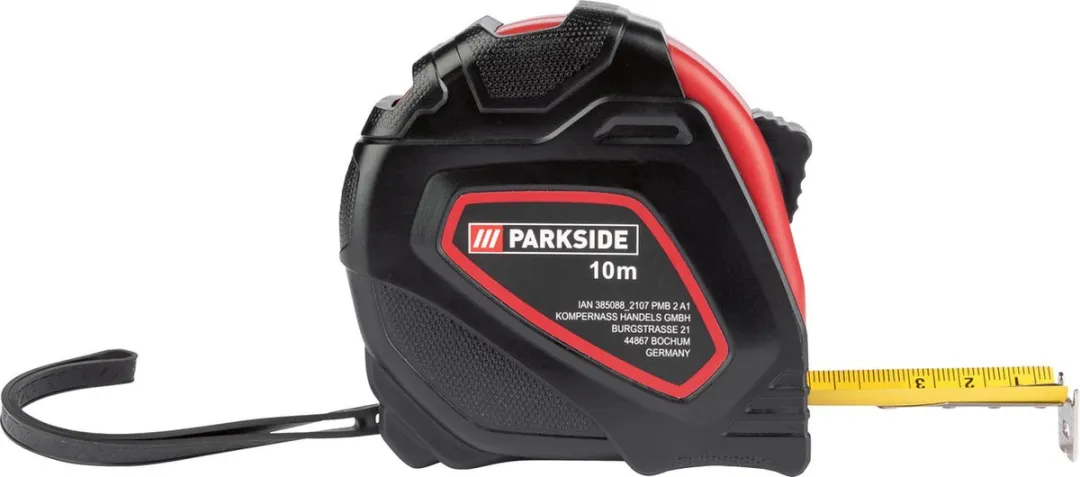 PARKSIDE Rolmaat 10m - Rood/Zwart