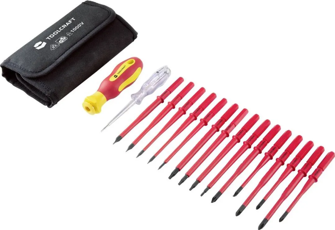 TOOLCRAFT WHS-017 Verwisselbare Schroevendraaierbit Set 17-delig