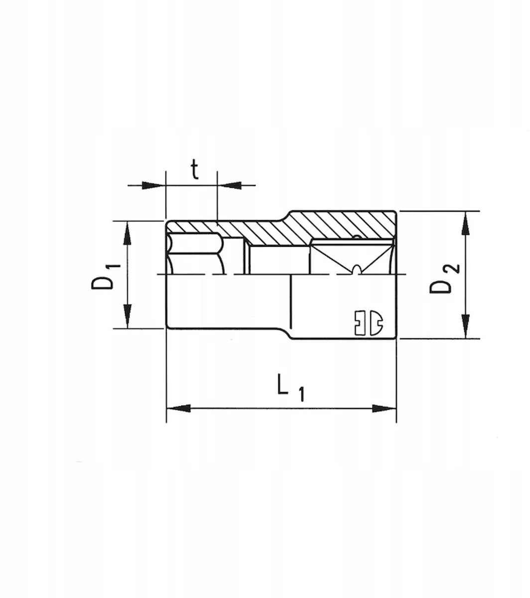 Würth Dopsleutel 1/2" 24mm Zest Rechthoekig - Kort