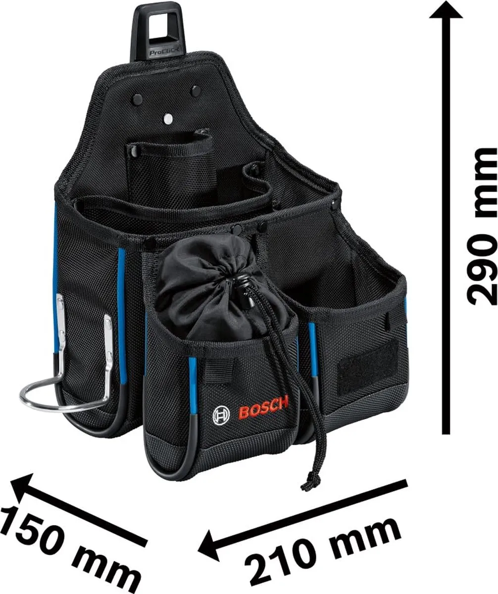 Bosch Professional ProClick Gereedschapsgordel 1600A02H5C - 6-delig - Blauw/Zwart