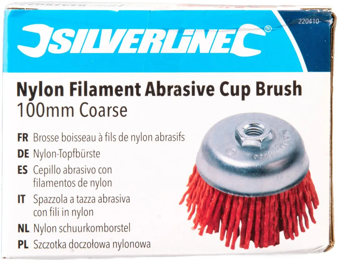 Silverline Nylon Schuurkomborstel Ø100mm M14 - Grof