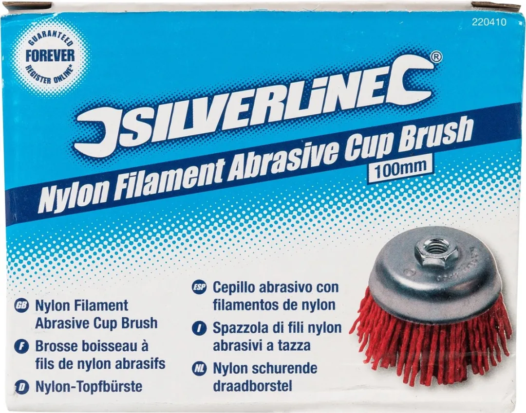 Silverline Nylon Schuurkomborstel Ø100mm M14 - Grof