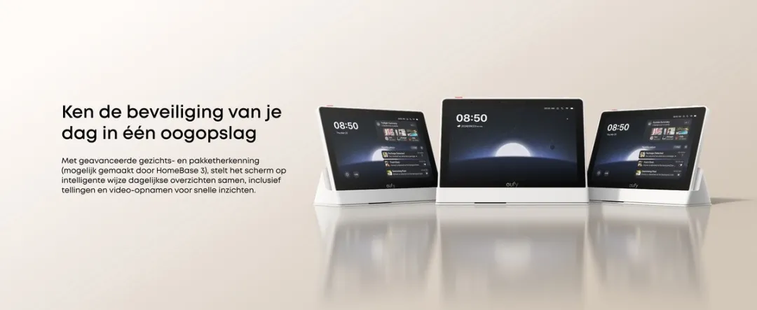 Eufy Security SoloCam S340 Bundel - HomeBase 3 & E10 Smart Display - Wit