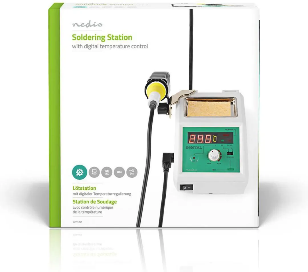 Nedis Digitaal Soldeerstation SOIR48DI 48W - 480°C - 1.2m - Wit
