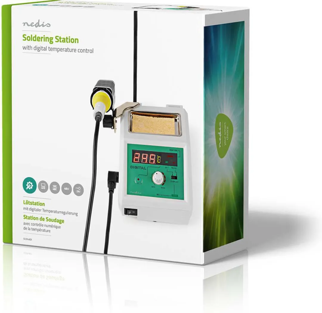Nedis Digitaal Soldeerstation SOIR48DI 48W - 480°C - 1.2m - Wit