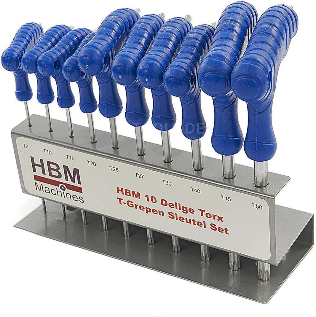 HBM 10-delige Torx T-grepen set - T9 t/m T40