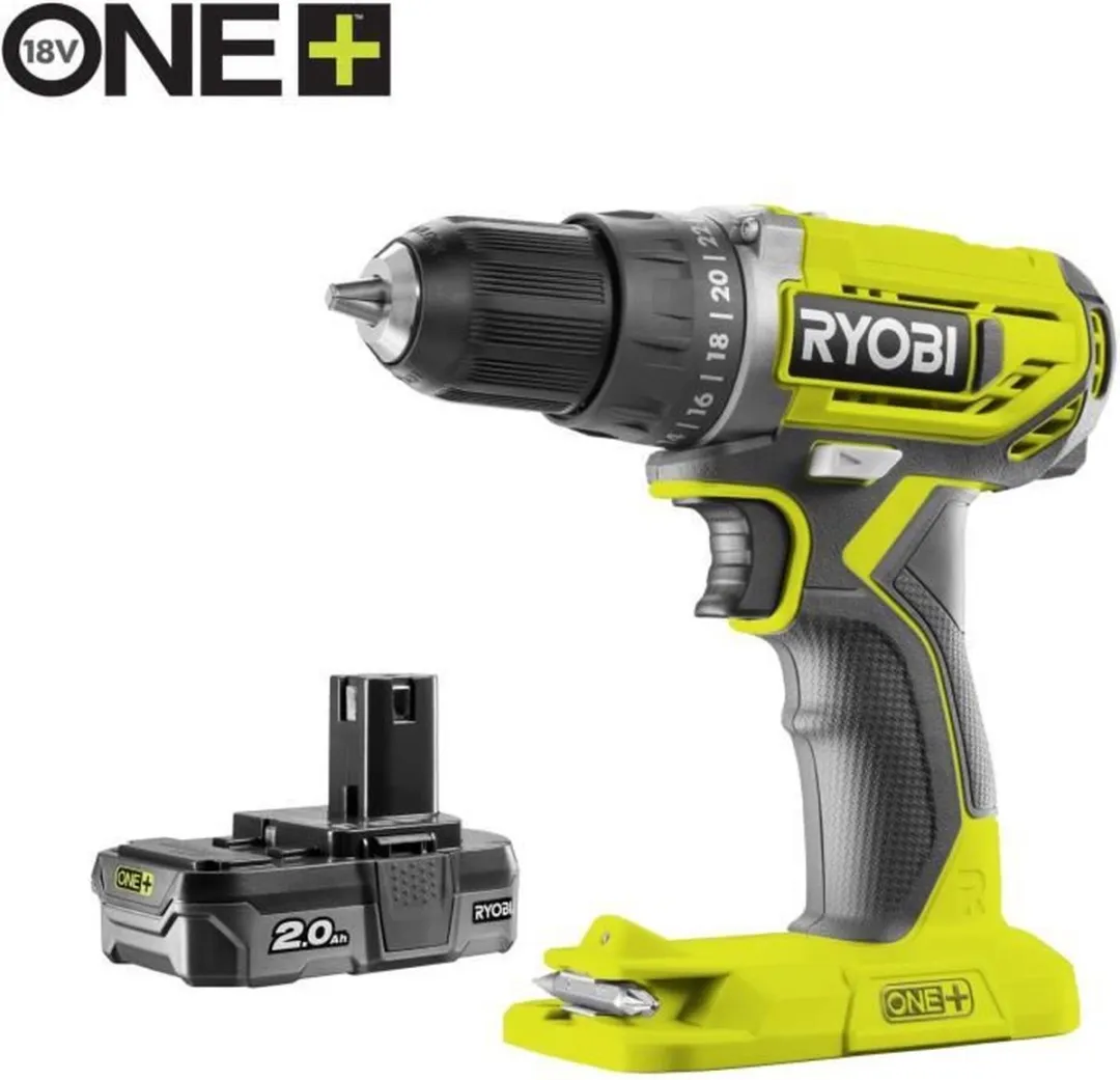 Ryobi ONE+ R18DD2-220S Accu Boormachine - 2x 2.0Ah - afbeelding 5 van 6